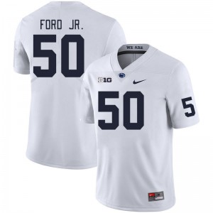 Alonzo Ford Jr. Penn State Lions Mens University #50 College Football Jersey - White