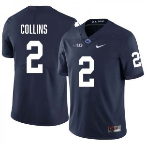 Audavion Collins PSU Nittany Lions Stitched College Football #2 Mens Jersey - Navy