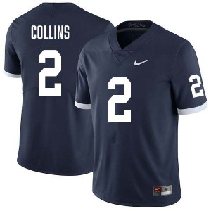 Audavion Collins PSU Stitched College Football #2 Mens Jersey - Retro Navy