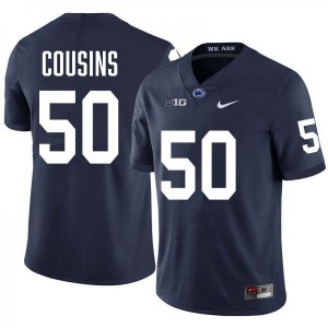 Cooper Cousins Lions College Football Stitched #50 Men's Jersey - Navy