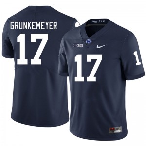 Ethan Grunkemeyer Penn State Lions Player #17 College Football Men Jersey - Navy