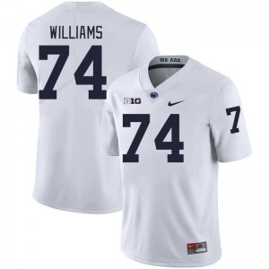 J'ven Williams Penn State Nittany Lions College Football Men's #74 Player Jersey - White