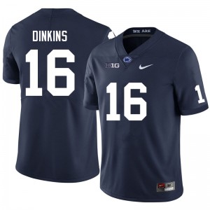 Khalil Dinkins Lions 2024-25 College Football #16 Mens Jersey - Navy