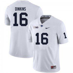 Khalil Dinkins Penn State Lions #16 Mens College Football Replica Jersey - White