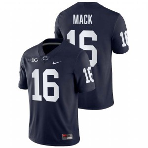 King Mack Penn State College Football #16 Stitched Men's Jersey - Navy