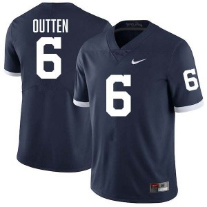 Matt Outten PSU Lions Mens College Football #6 Stitched Jersey - Retro Navy