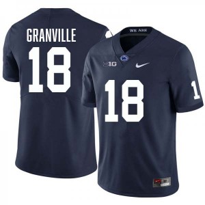 Max Granville PSU Nittany Lions Stitched #18 Men's College Football Jersey - Navy