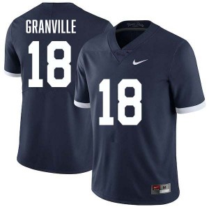 Max Granville Penn State Nittany Lions Stitched #18 Men's College Football Jersey - Retro Navy
