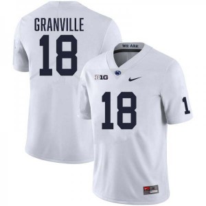 Max Granville Penn State Stitched #18 College Football Men Jersey - White