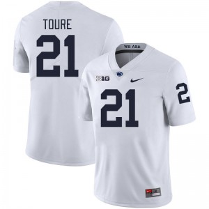 Vaboue Toure Penn State College Football Game Men's #21 Jersey - White
