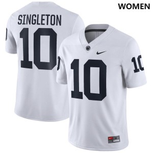 Nicholas Singleton PSU #10 Football Women Jersey - White