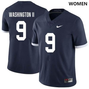 Elliot Washington II PSU Lions #9 College Football Stitched Women Jersey - Retro Navy