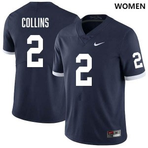 Audavion Collins Penn State Women #2 College Football Stitched Jersey - Retro Navy