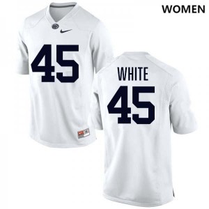 Enai White PSU Lions Women's #45 Stitched College Football Jersey - White