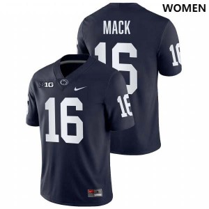 King Mack Penn State #16 College Football Stitched Women's Jersey - Navy