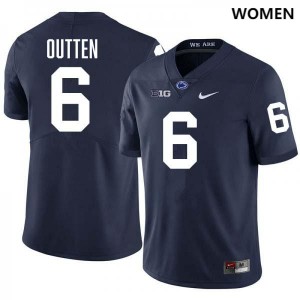 Matt Outten PSU Lions Women College Football Stitched #6 Jersey - Navy