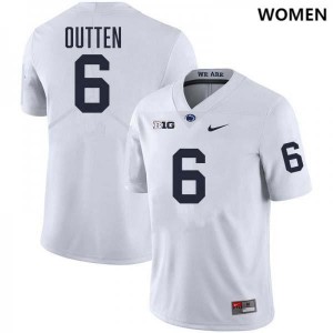 Matt Outten Penn State Women's Stitched #6 College Football Jersey - White