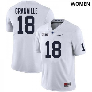 Max Granville PSU Nittany Lions College Football #18 Womens Stitched Jersey - White