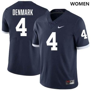 Tyseer Denmark Nittany Lions #4 Stitched Women's College Football Jersey - Retro Navy