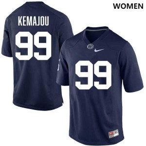 Yvan Kemajou Nittany Lions #99 Stitched Women College Football Jersey - Navy