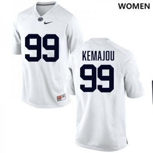 Yvan Kemajou PSU Lions Stitched Women #99 College Football Jersey - White