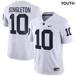 Nicholas Singleton Nittany Lions Youth #10 Football Jersey - White