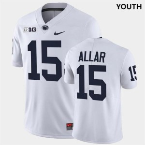 Drew Allar Penn State Nittany Lions #15 Youth Football Jersey - White