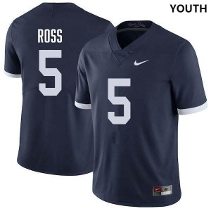 Devonte Ross Nittany Lions #5 Youth Stitched College Football Jersey - Retro Navy