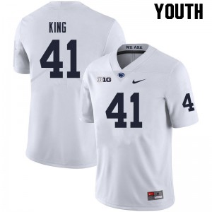 Kobe King PSU Lions Youth Alumni #41 College Football Jersey - White