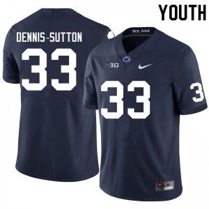 Dani Dennis-Sutton Lions Youth #33 College Football Replica Jersey - Navy