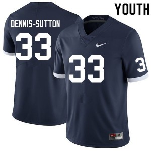 Dani Dennis-Sutton Penn State Lions #33 Youth Embroidery College Football Jersey - Retro