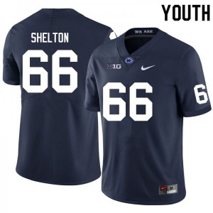 Drew Shelton Nittany Lions Stitched College Football #66 Youth Jersey - Navy