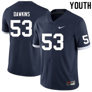 Nick Dawkins Lions Game College Football #53 Youth Jersey - Retro