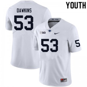 Nick Dawkins Penn State Nittany Lions College Football 2024-25 Youth #53 Jersey - White