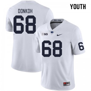 Anthony Donkoh Nittany Lions #68 Youth College Football Stitched Jersey - White
