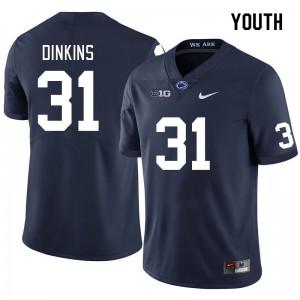Kolin Dinkins Penn State #31 Youth High School College Football Jersey - Navy
