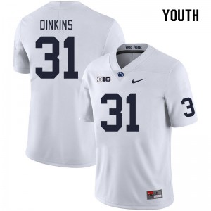 Kolin Dinkins Penn State Lions College Football #31 Limited Youth Jersey - White