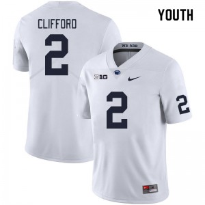 Liam Clifford Penn State Lions #2 College Football Stitched Youth Jersey - White