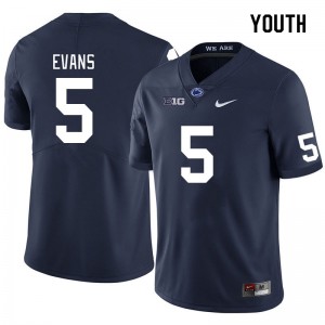 Omari Evans Penn State Youth College Football NCAA #5 Jersey - Navy
