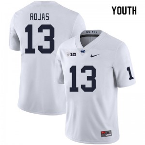 Tony Rojas Penn State Lions #13 Youth Embroidery College Football Jersey - White