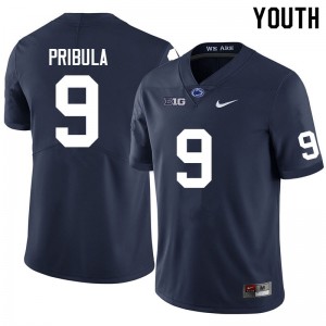 Beau Pribula Penn State Nittany Lions #9 Youth College Football Player Jersey - Navy