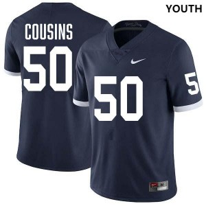 Cooper Cousins PSU Stitched #50 Youth College Football Jersey - Retro Navy