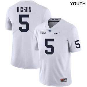 Daryus Dixson PSU Stitched College Football #5 Youth Jersey - White
