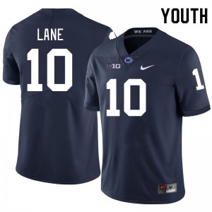 Dejuan Lane Penn State Lions #10 College Football Youth Official Jersey - Navy