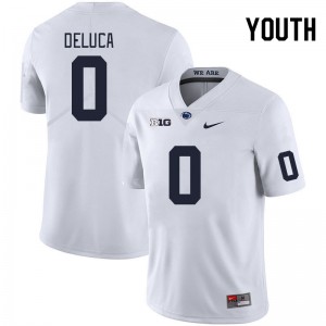 Dominic DeLuca Penn State Limited #0 Youth College Football Jersey - White