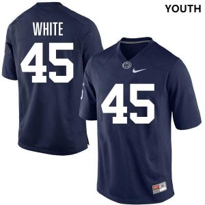 Enai White Nittany Lions Youth Stitched College Football #45 Jersey - Navy