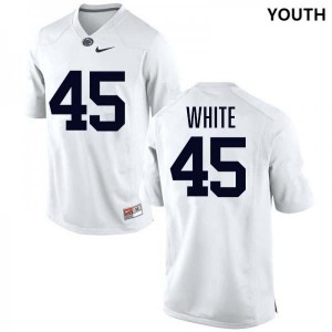 Enai White Penn State College Football Youth #45 Stitched Jersey - White