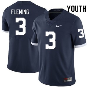 Julian Fleming PSU Nittany Lions Youth Official #3 College Football Jersey - Retro