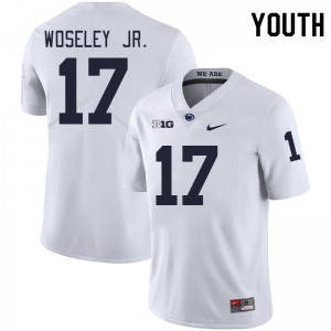 Kenny Woseley Jr. Penn State University College Football #17 Youth Jersey - White