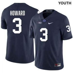 Koby Howard Penn State Stitched College Football Youth #3 Jersey - Navy